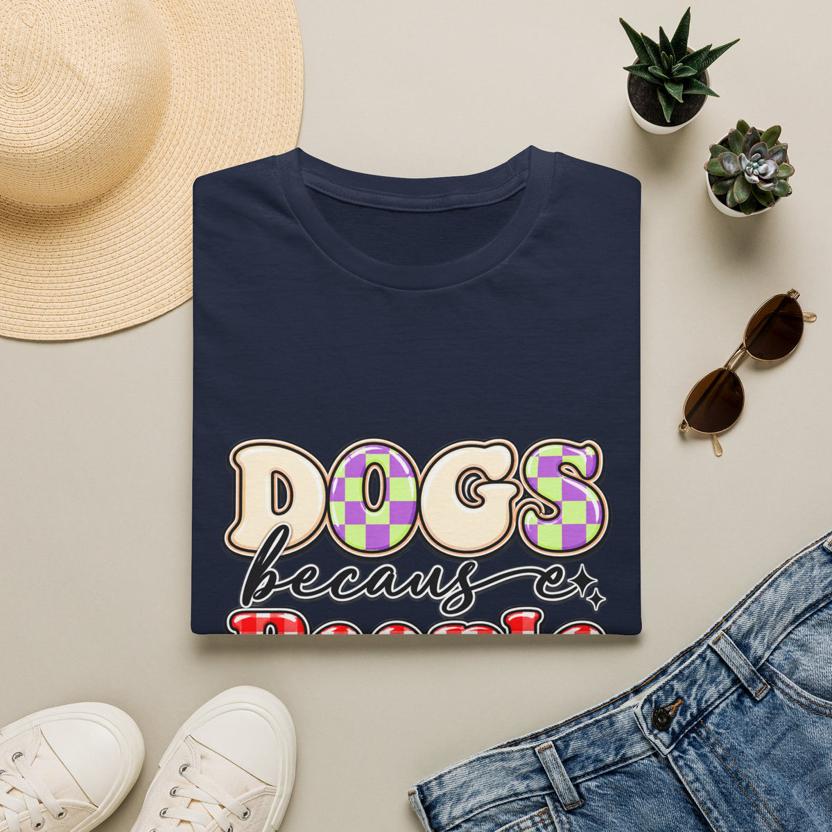 Dogs Because People Suck Funny Dog Lover T-Shirt
