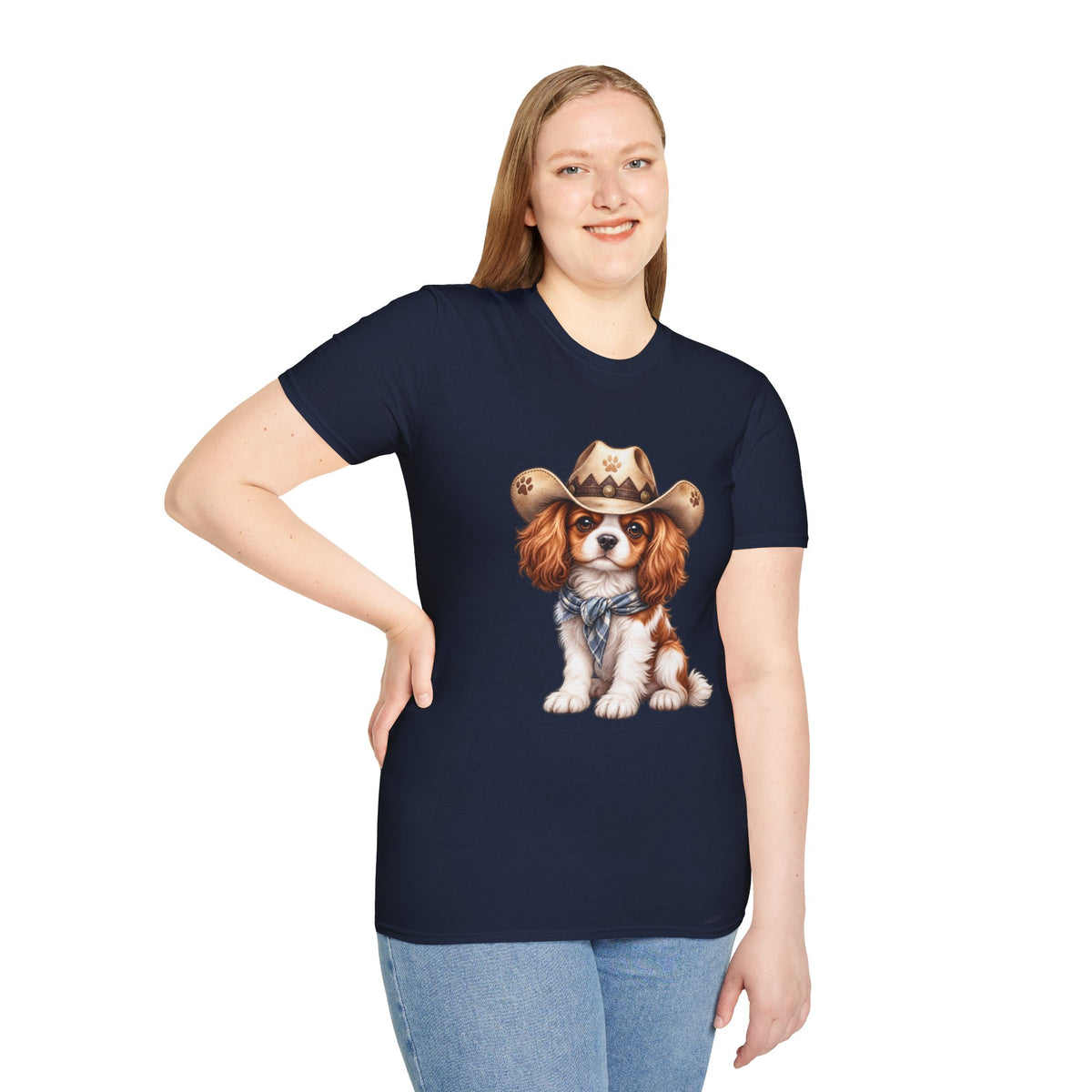 Cavalier King Charles Cowboy Dog T-Shirt