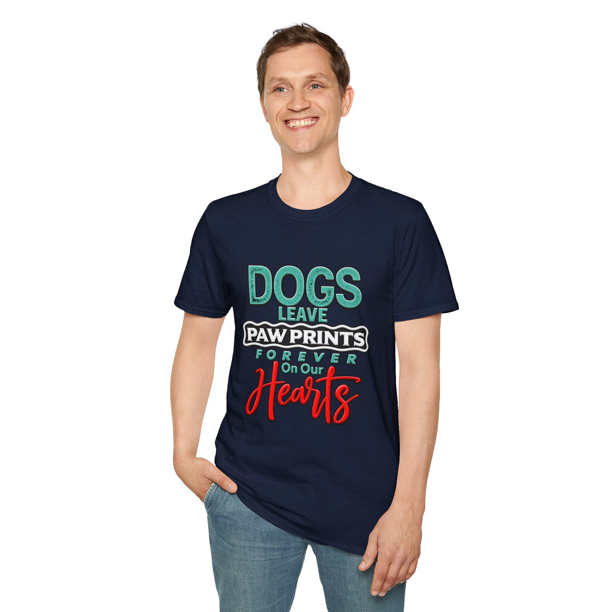 Dogs Leave Paw Prints, Forever in Our Hearts T-Shirt