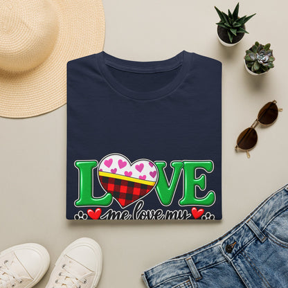Love Me Love My Dog T-Shirt — Buffalo Plaid & Heart