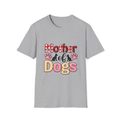 Mother of Dogs T‑Shirt — Funny Paw Print Pet Mom Tee