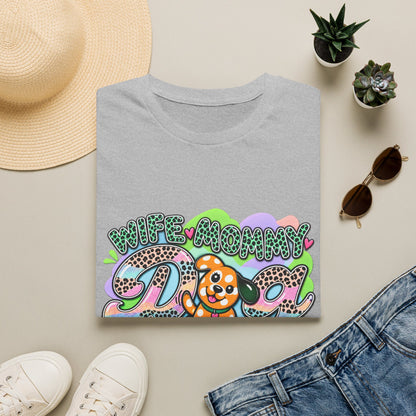Dog Lover T-Shirt — "Wife Mommy Dog Lover" Cute Puppy Graphic Tee