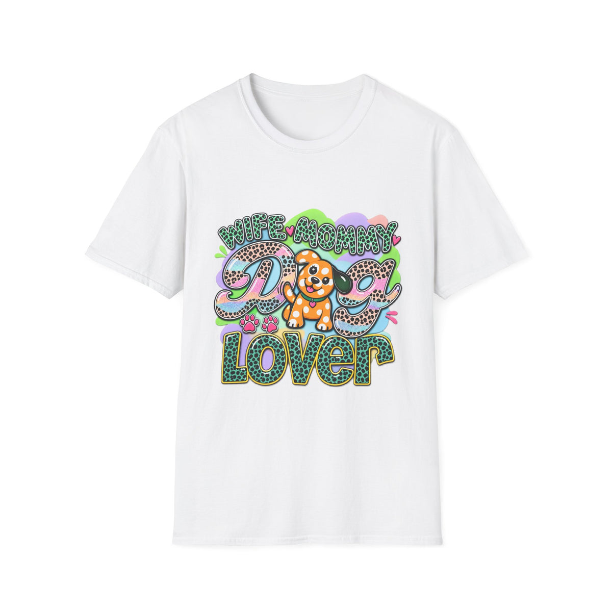 Dog Lover T-Shirt — "Wife Mommy Dog Lover" Cute Puppy Graphic Tee