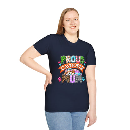 Proud Cavoodle T‑Shirt — Cute Colorful Cavoodle Mom Tee