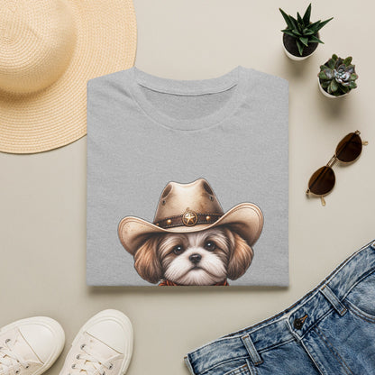 Cute Shih Tzu in Western Hat & Bandana