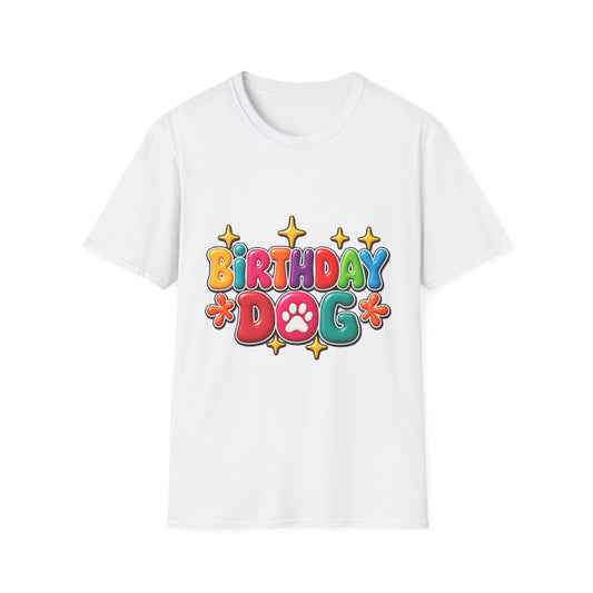 Birthday Dog T-Shirt Paw Print Birthday Tee