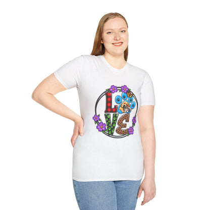 Love Paw Print Dog T-Shirt