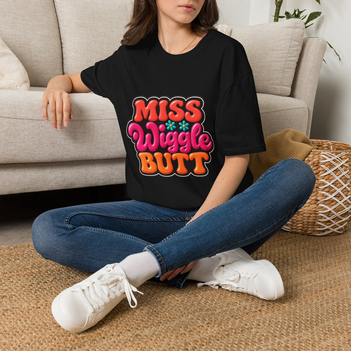 Miss Wiggle Butt Retro Graphic T-Shirt