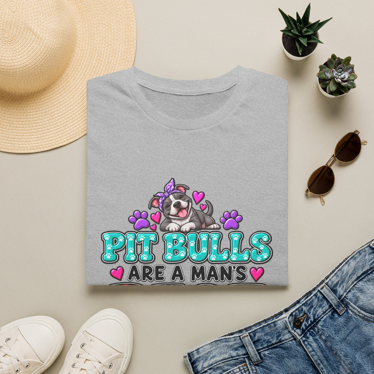 Pit Bulls Are a Man's Best Friend T-Shirt
