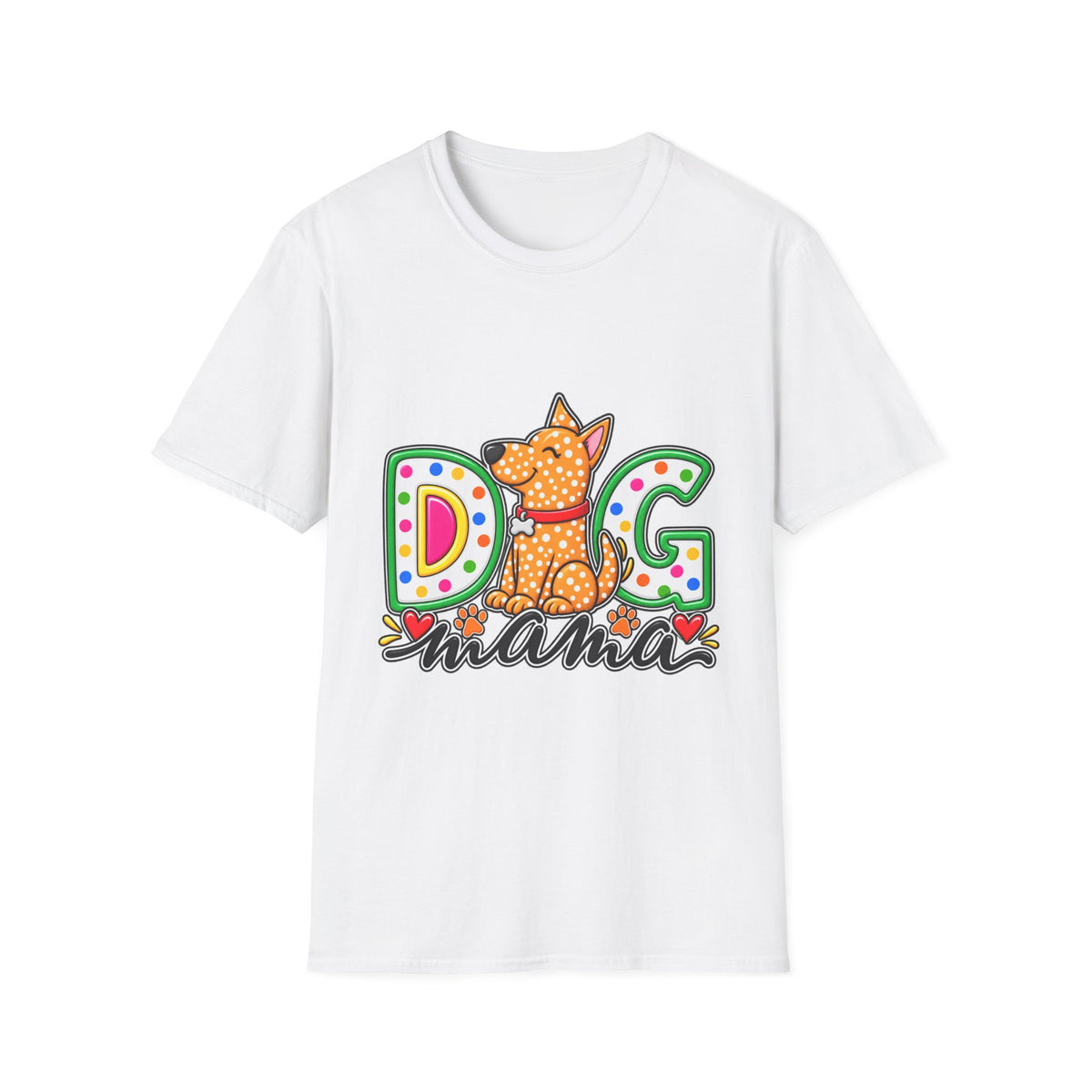 Dog Mom T-Shirt  Polka Dot Pup Tee for Pet Lovers