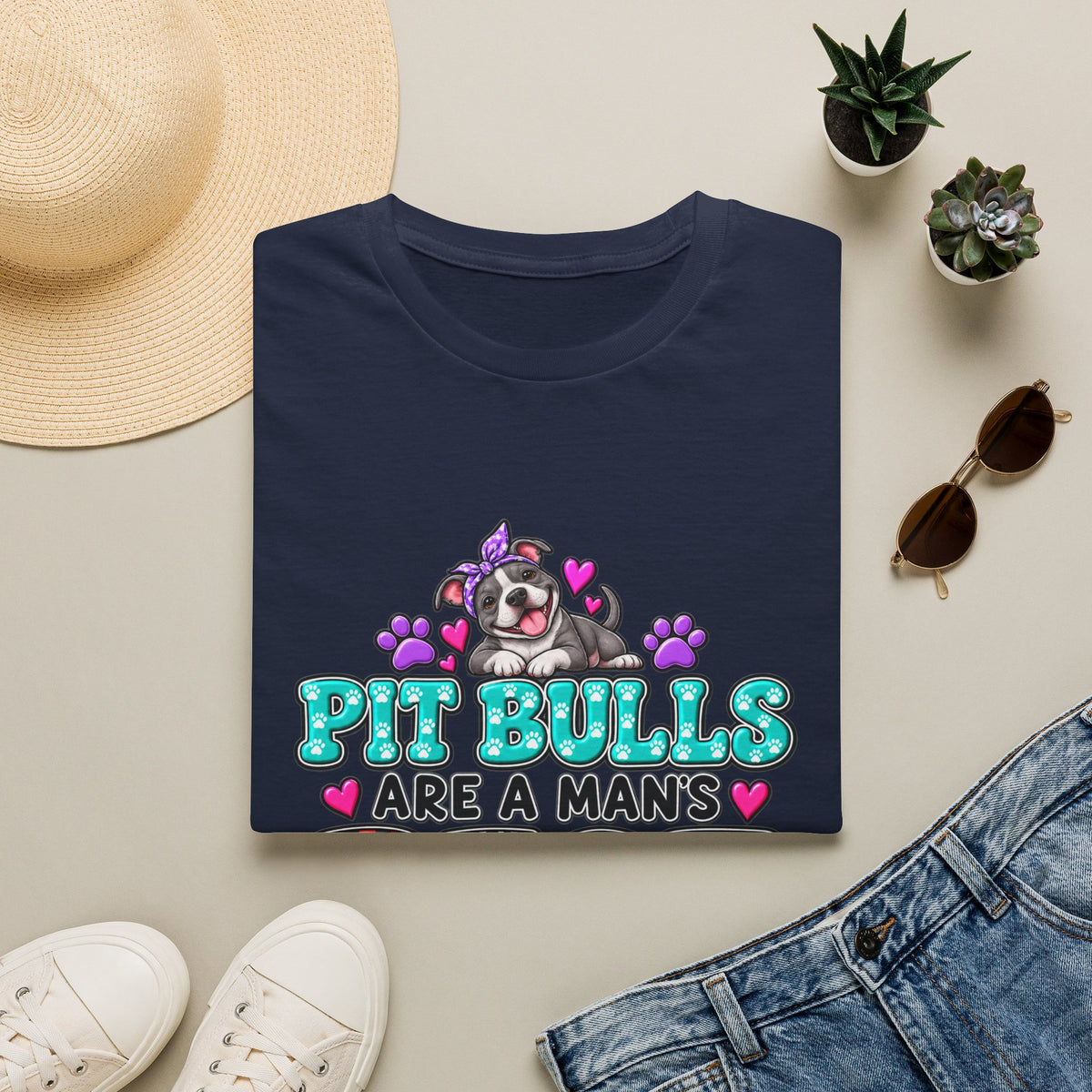 Pit Bulls Are a Man's Best Friend T-Shirt