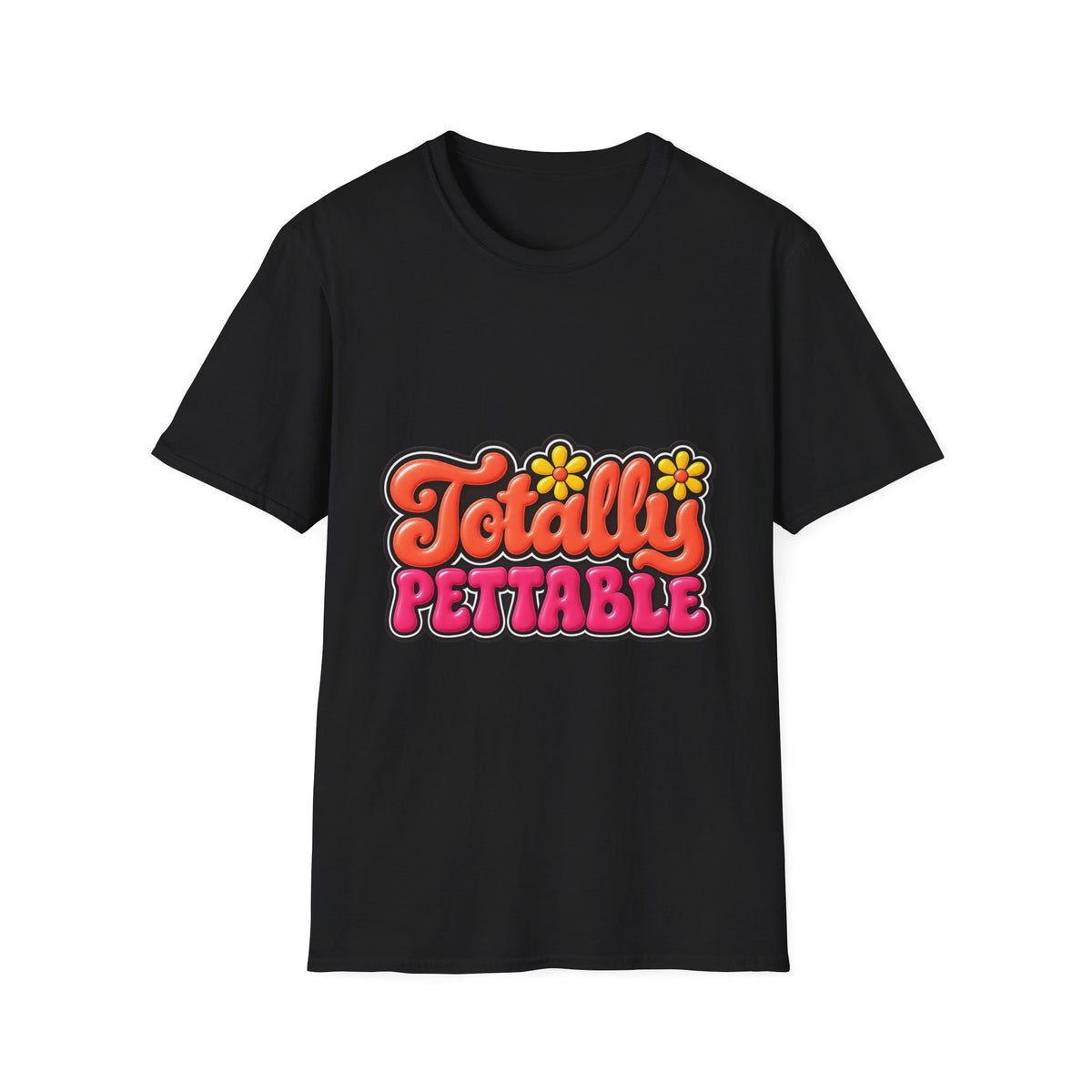 Totally Pettable T-Shirt — Retro Floral Graphic Tee