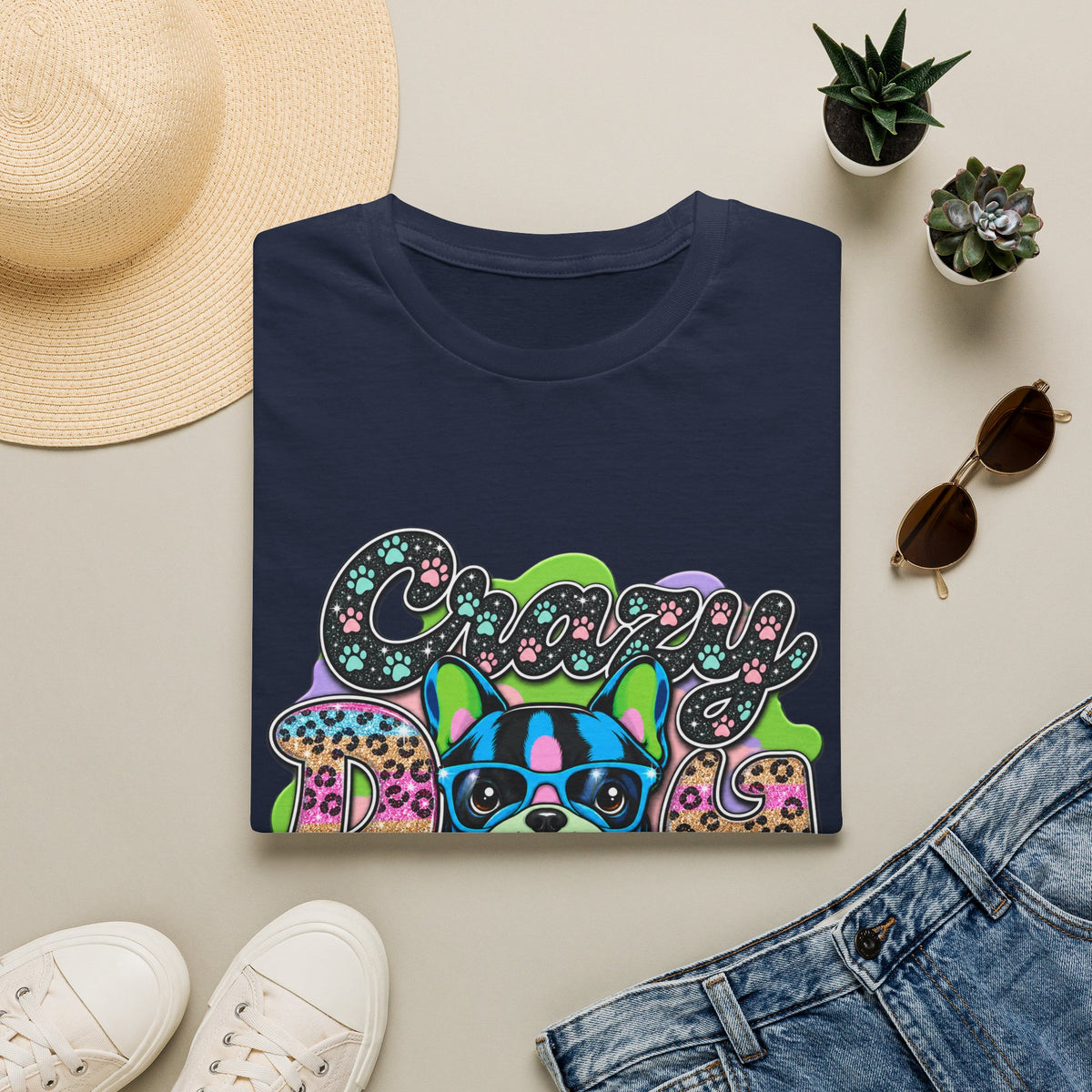 Crazy Dog Graphic T-Shirt