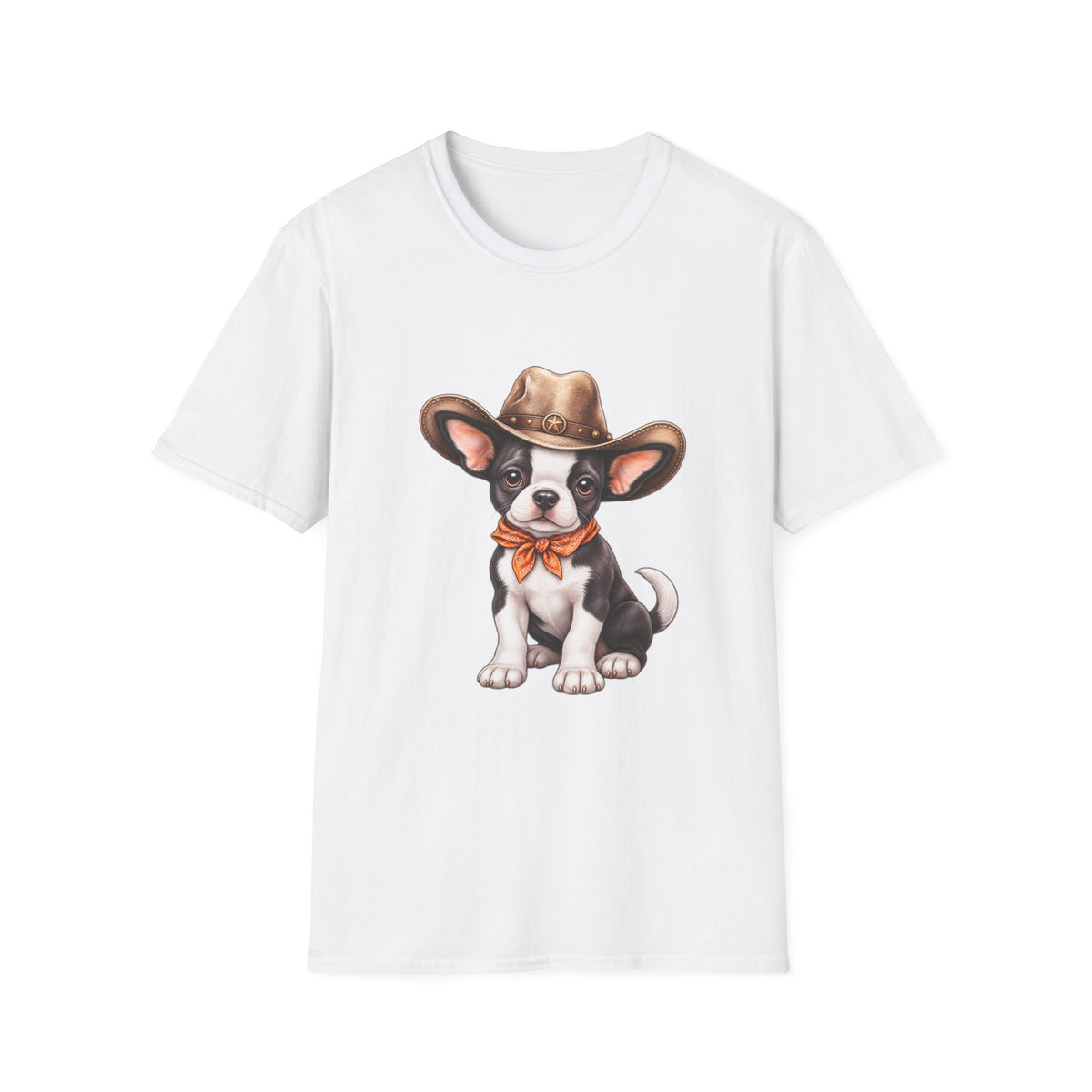 Cute Dog in Western Hat Graphic Tee