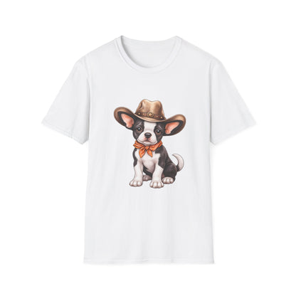 Cute Dog in Western Hat Graphic Tee