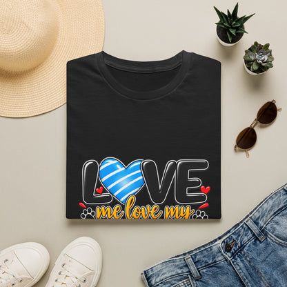 Love Me, Love My Dog" Cute Paw & Heart