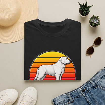 Best Dog Dad Ever T-Shirt — Retro Labrador Paw Print Dad Tee