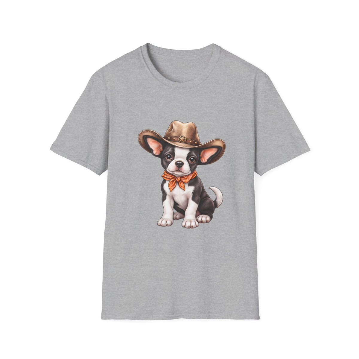 Cute Dog in Western Hat Graphic Tee