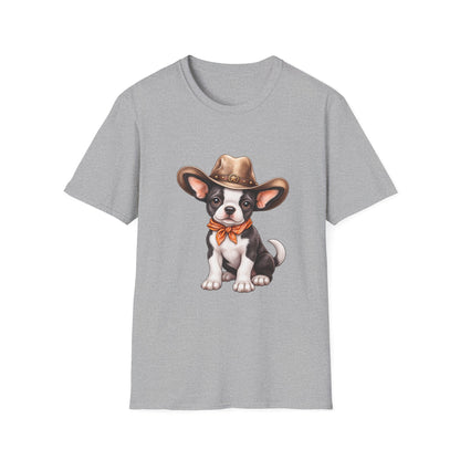 Cute Dog in Western Hat Graphic Tee