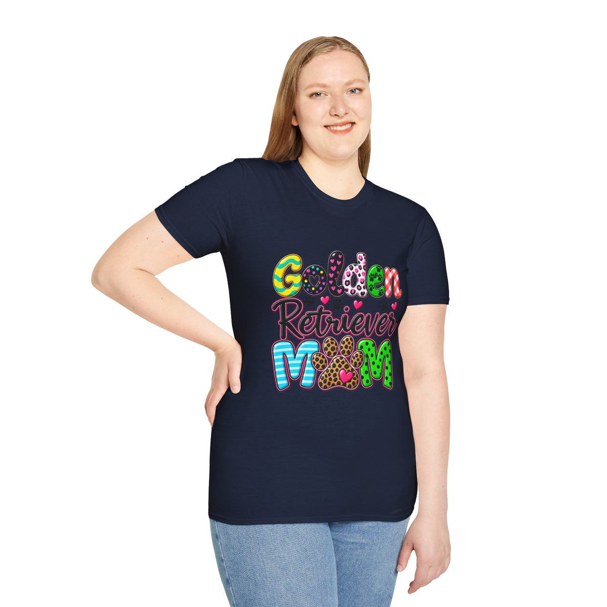 Golden Retriever Mom T-Shirt — Paw Print Dog Lover Tee