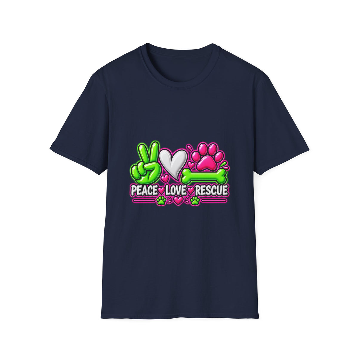 Rescue Vibes T-Shirt — Peace Love Rescue Graphic Tee