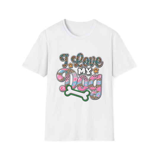 I Love My Dog T-Shirt — Colorful Paw