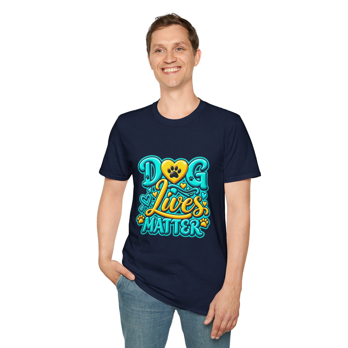 Dog Lives Matter T-Shirt – Cute Paw Heart Pet Rescue Tee