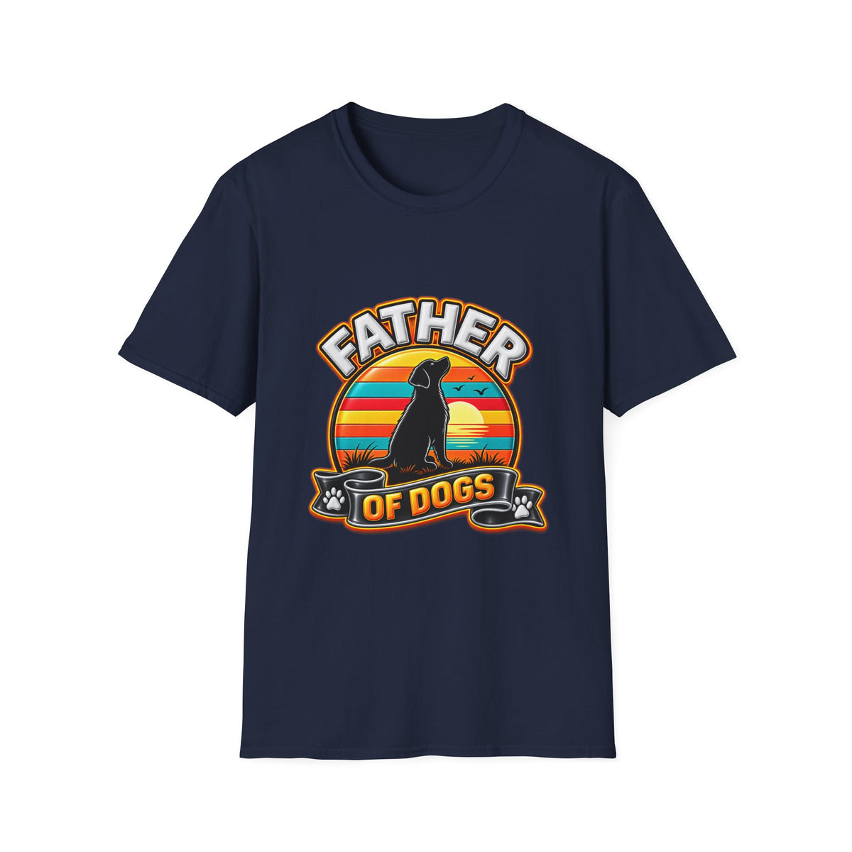 Father of Dogs T-Shirt — Retro Dog Dad Tee
