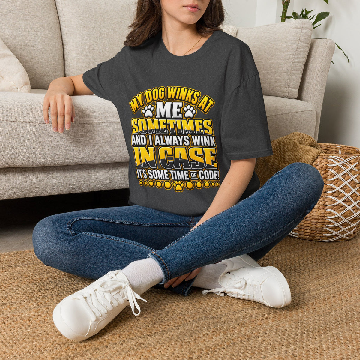 My Dog Winks At Me Sometimes T-Shirt – Funny Dog Lover Tee
