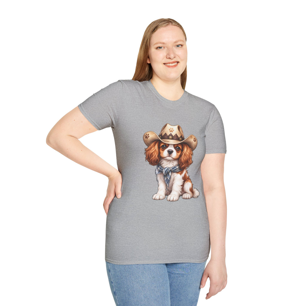 Cavalier King Charles Cowboy Dog T-Shirt