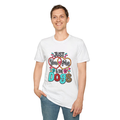 Just Kiss Me & The Dogs T-Shirt — Cute Dog Lover Graphic Tee