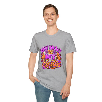 Dog Is My Bestie T-Shirt — Cute Paw Print Pet Lover Tee