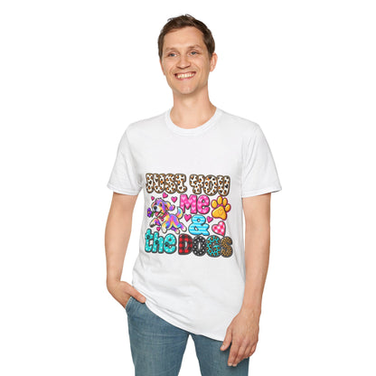 Just Feed Me & the Dogs T-Shirt — Cute Colorful Pet Lover Graphic Tee