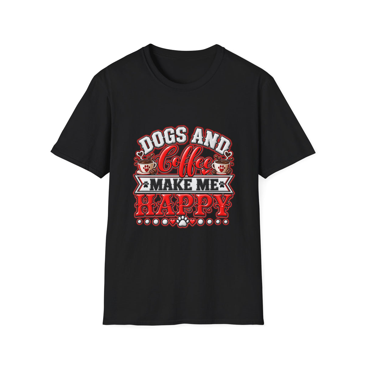 Dogs and Coffee Make Me Happy T-Shirt