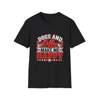 Dogs and Coffee Make Me Happy T-Shirt