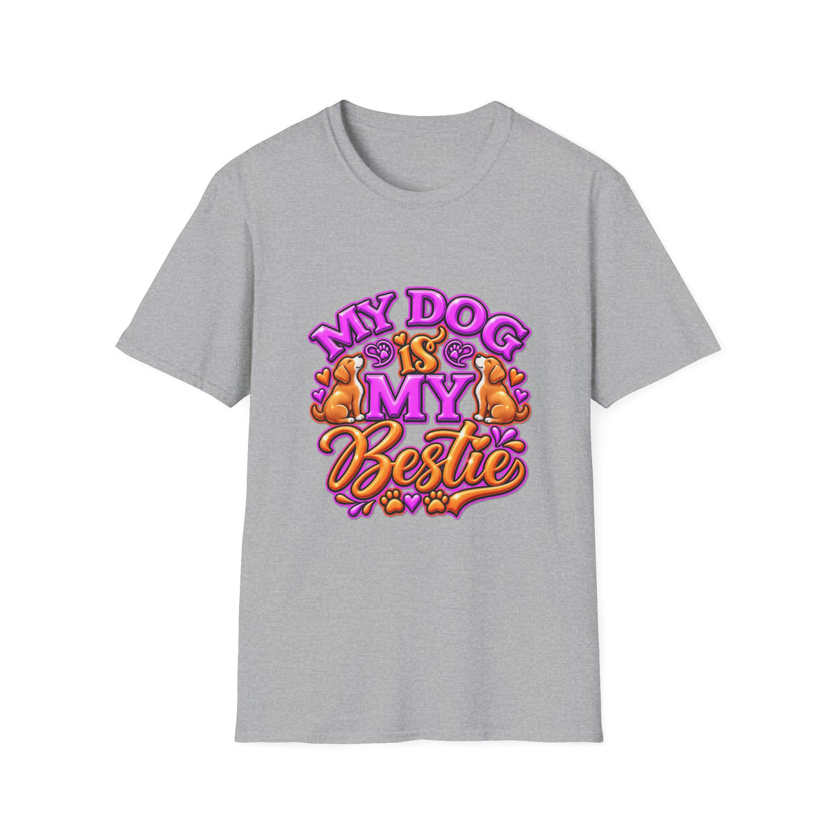 Dog Is My Bestie T-Shirt — Cute Paw Print Pet Lover Tee