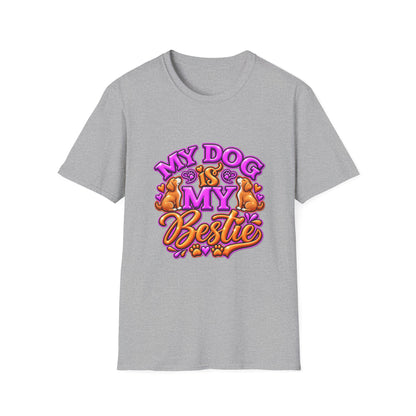 Dog Is My Bestie T-Shirt — Cute Paw Print Pet Lover Tee