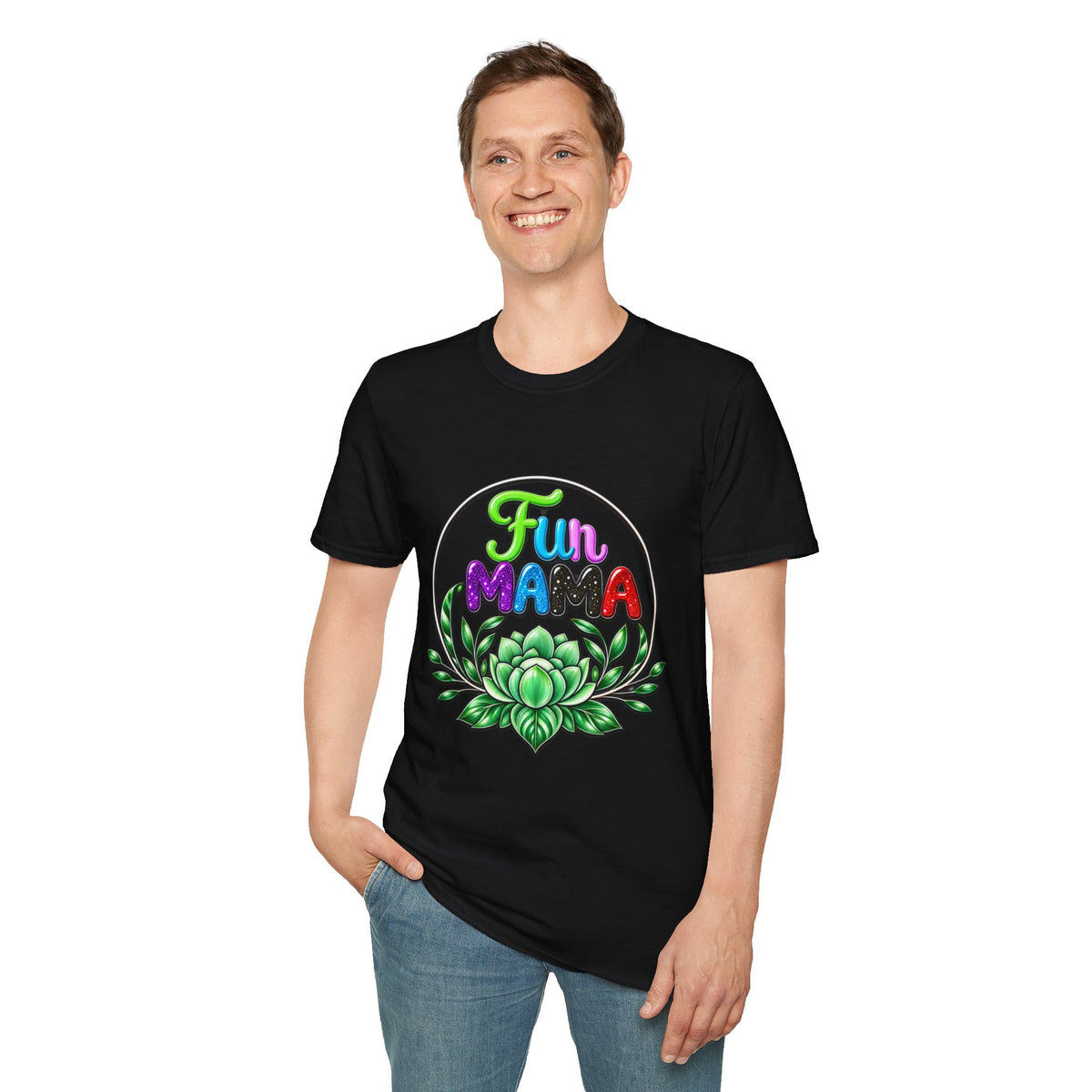 Fun Mama T-Shirt — Colorful Floral Succulent Mom Tee