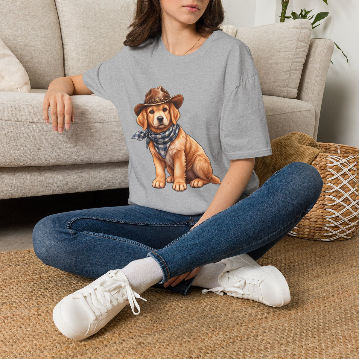 Golden Retriever Cowboy T-Shirt