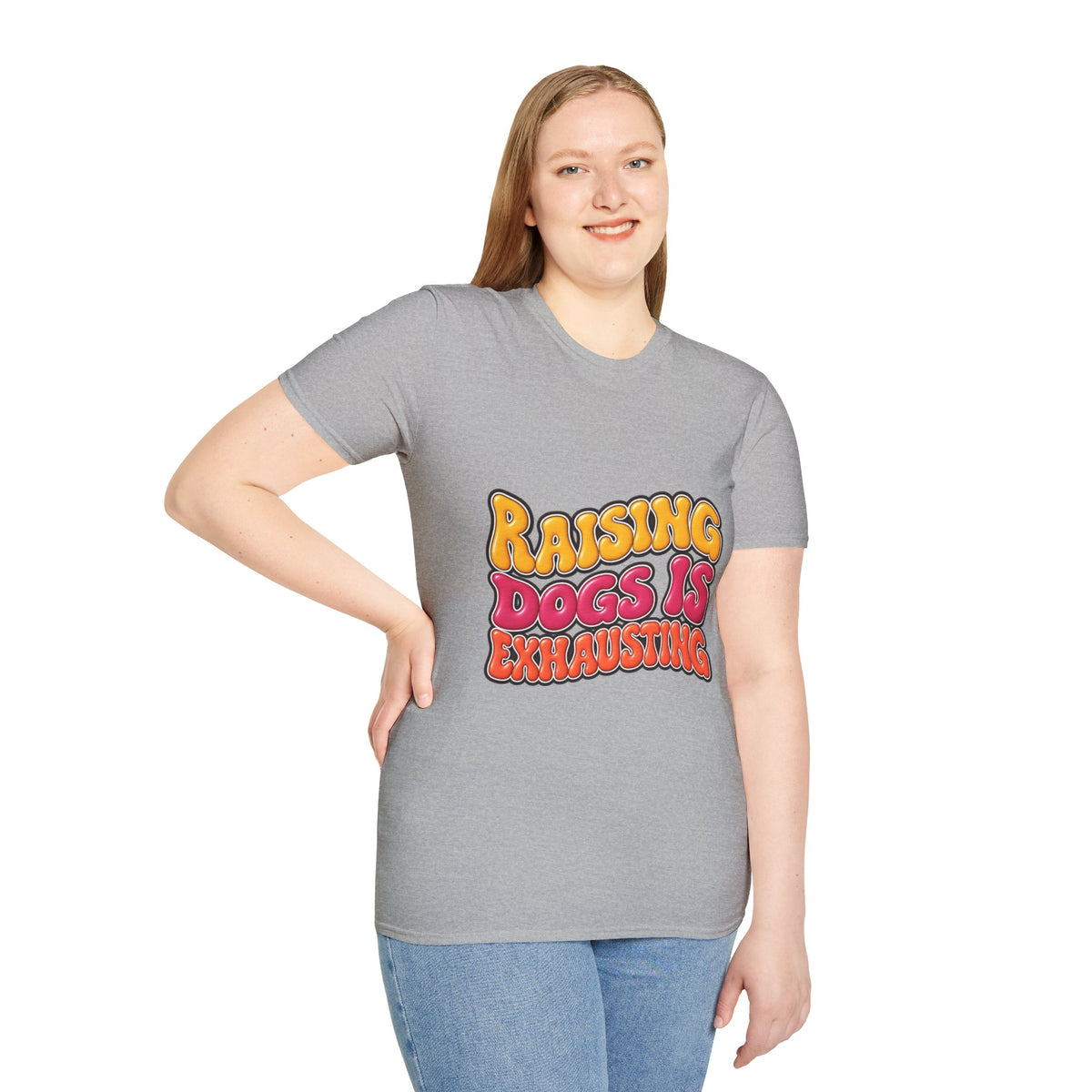 Raising Dogs Is Exhausting — Vintage Retro T‑Shirt