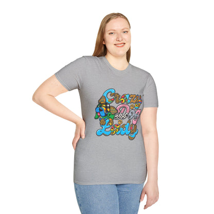 Crazy Dog Lady T-Shirt — Colorful Retro Dog Lover Tee