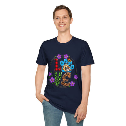 Love Paw Print Dog T-Shirt