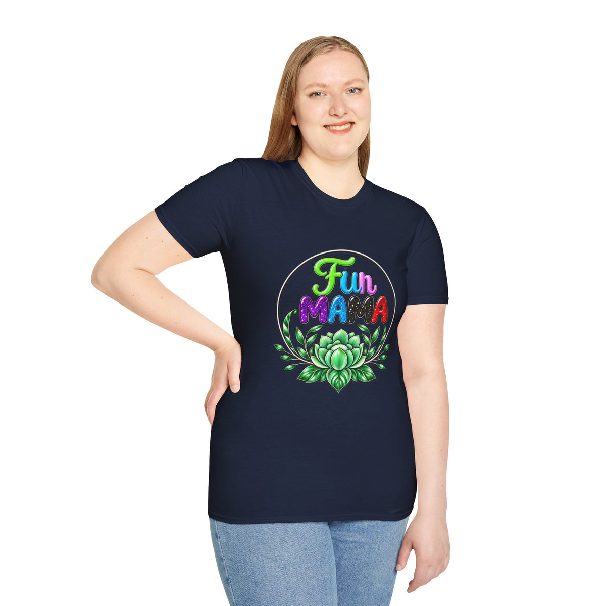 Fun Mama T-Shirt — Colorful Floral Succulent Mom Tee