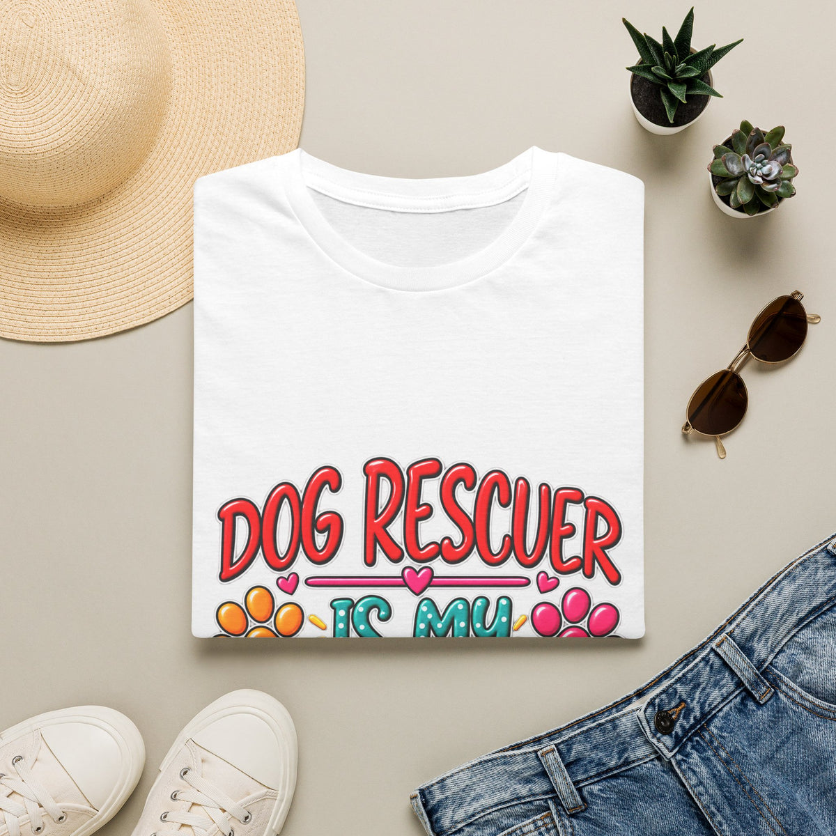 "Dog Rescuer Is My Superpower" Graphic Tee