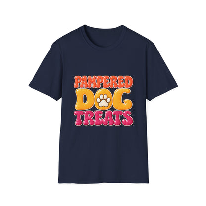 Pampered Dog Treats T-Shirt — Retro Paw Graphic