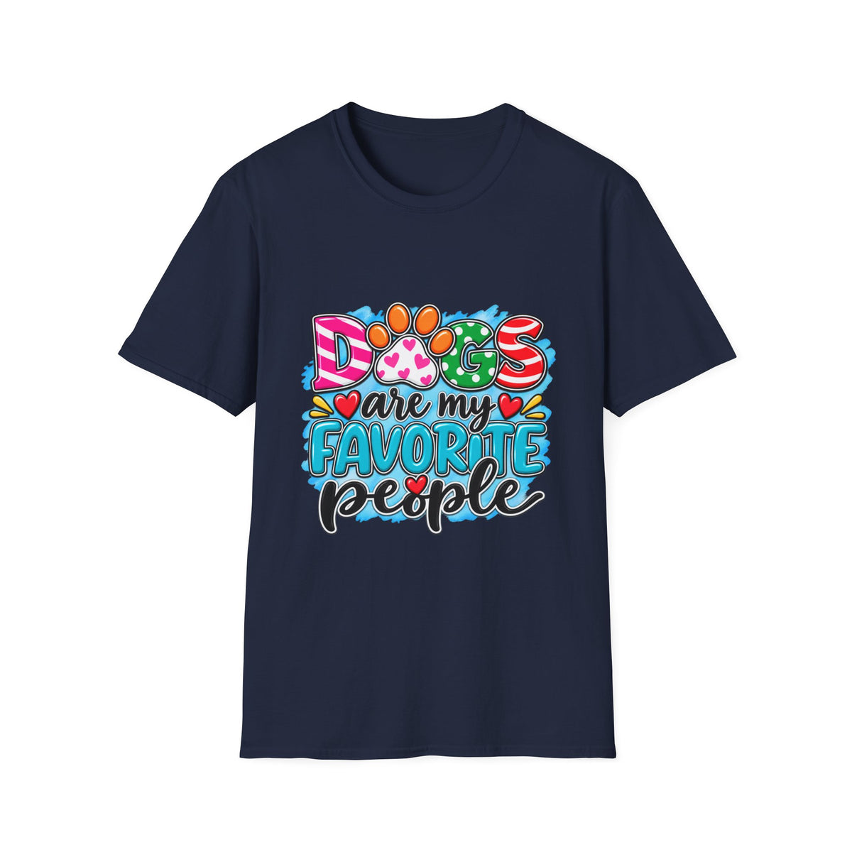 Dogs Are My Favorite People T-Shirt Paw Print Graphic