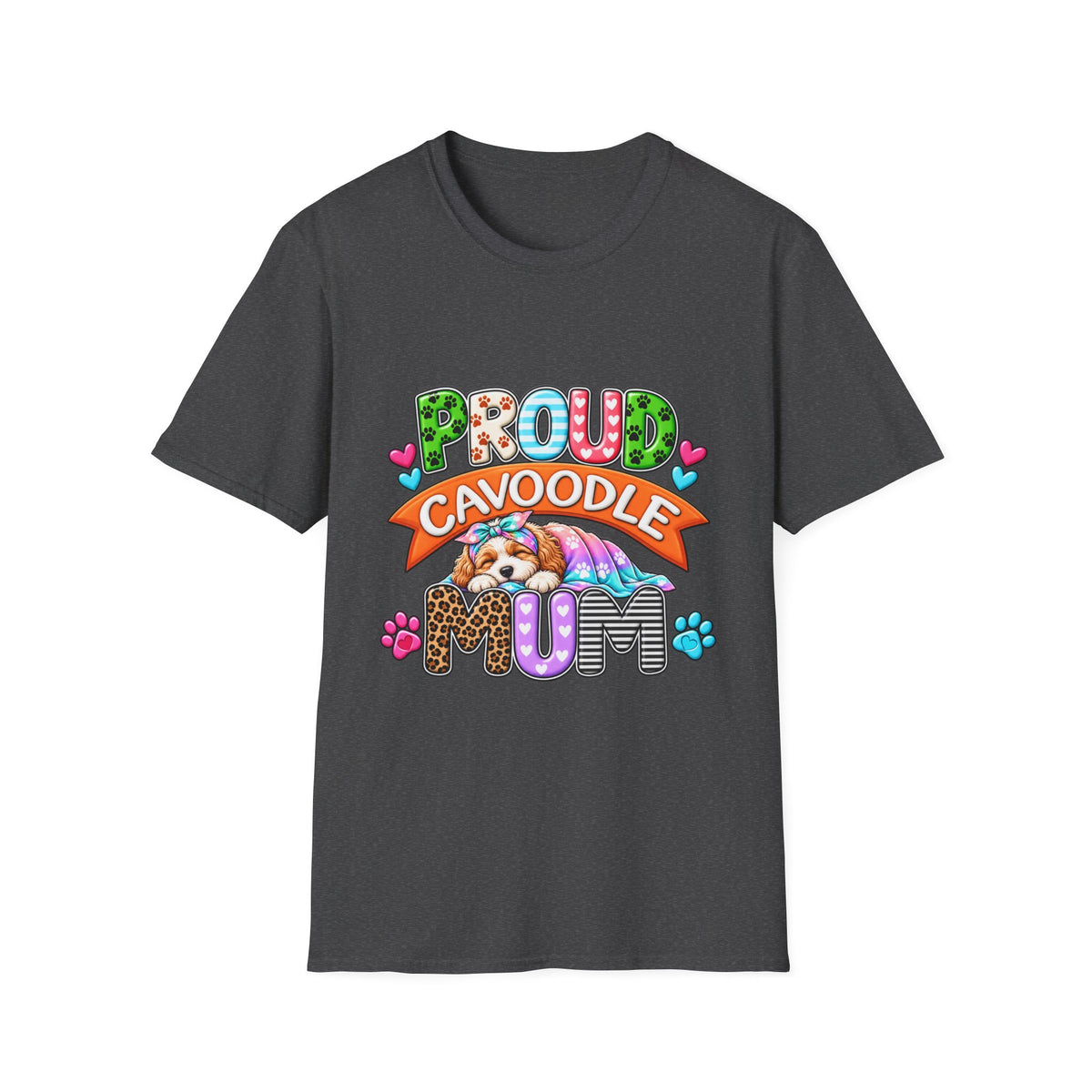 Proud Cavoodle T‑Shirt — Cute Colorful Cavoodle Mom Tee