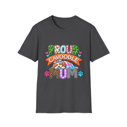 Proud Cavoodle T‑Shirt — Cute Colorful Cavoodle Mom Tee