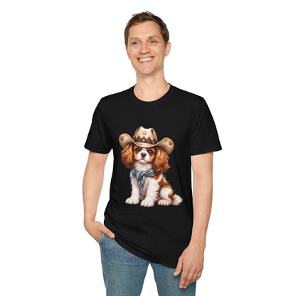 Cavalier King Charles Cowboy Dog T-Shirt