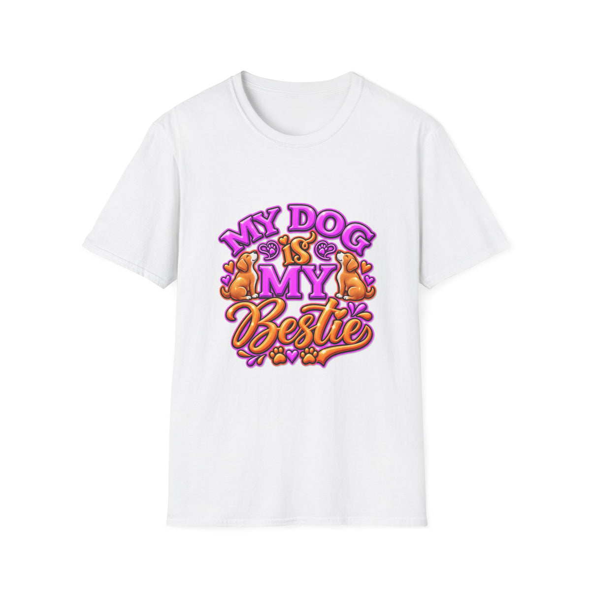 Dog Is My Bestie T-Shirt — Cute Paw Print Pet Lover Tee
